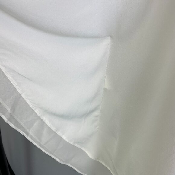 Zara Bat Sleeve Crepe and Chiffon Top - Picture 4 of 5